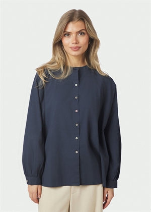 Solane c poplin skjorte Navy Neo Noir 